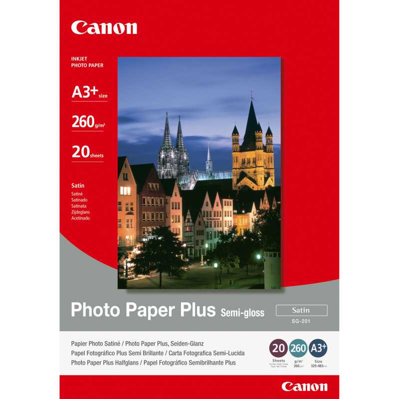 Canon carta fotografica Plus Semi-gloss SG-201 A3 Plus - 20 fogli Canon carta fotografica Plus Semi-gloss SG-201 A3 Plus - 20 fogli