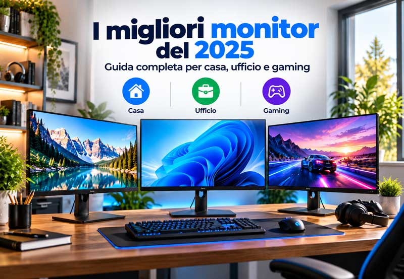 I migliori monitor del 2025: guida completa per casa, ufficio e gaming